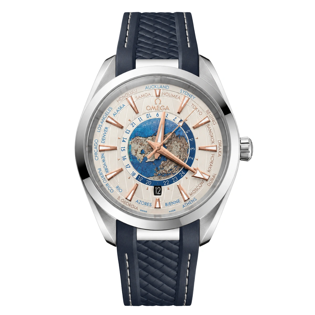 ساعت مچی مردانه طرح امگا Seamaster Aqua Terra Worldtimer