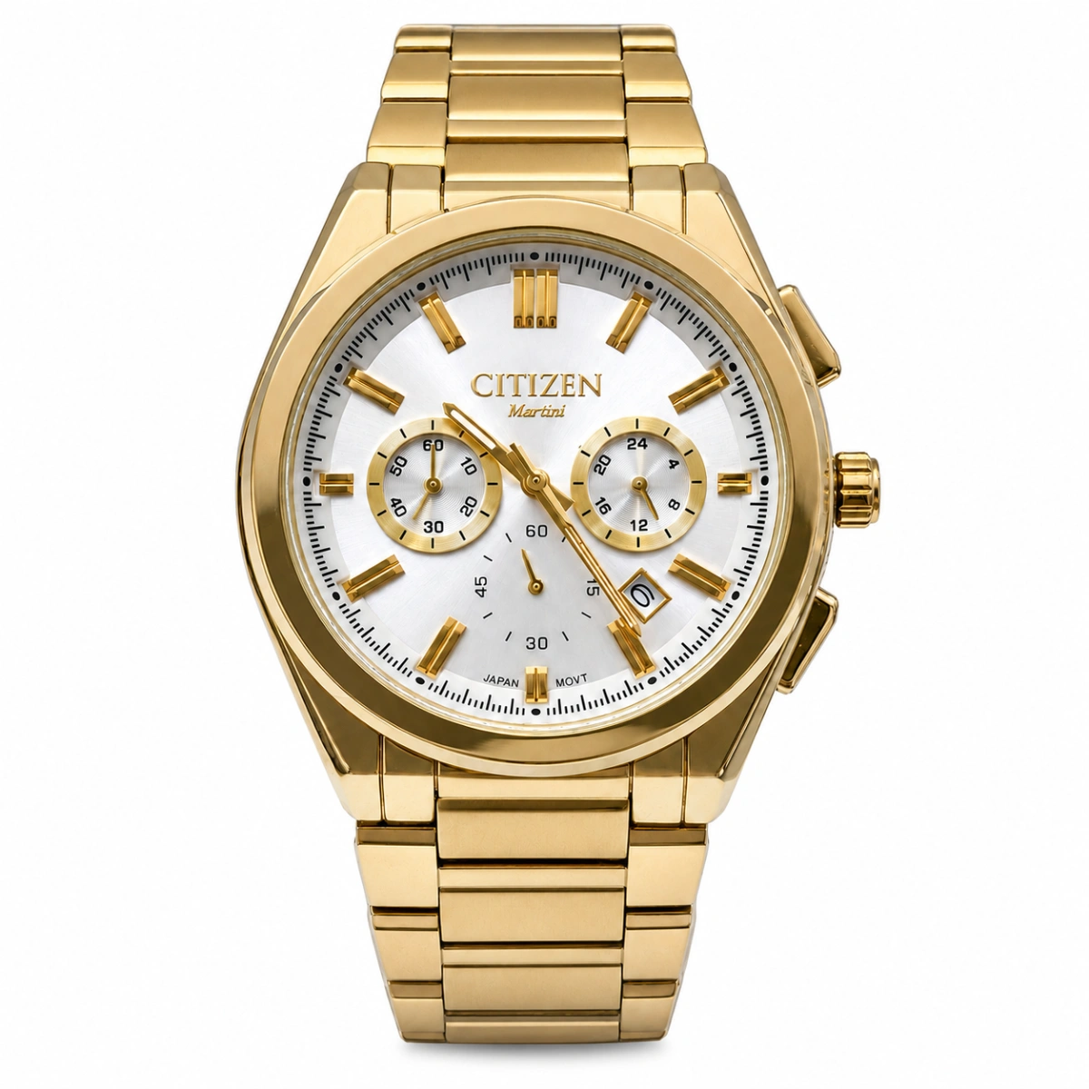 ساعت سیتیزن Citizen Martini CM-2455 سه موتوره کرنوگراف مردانه نمای روبرو