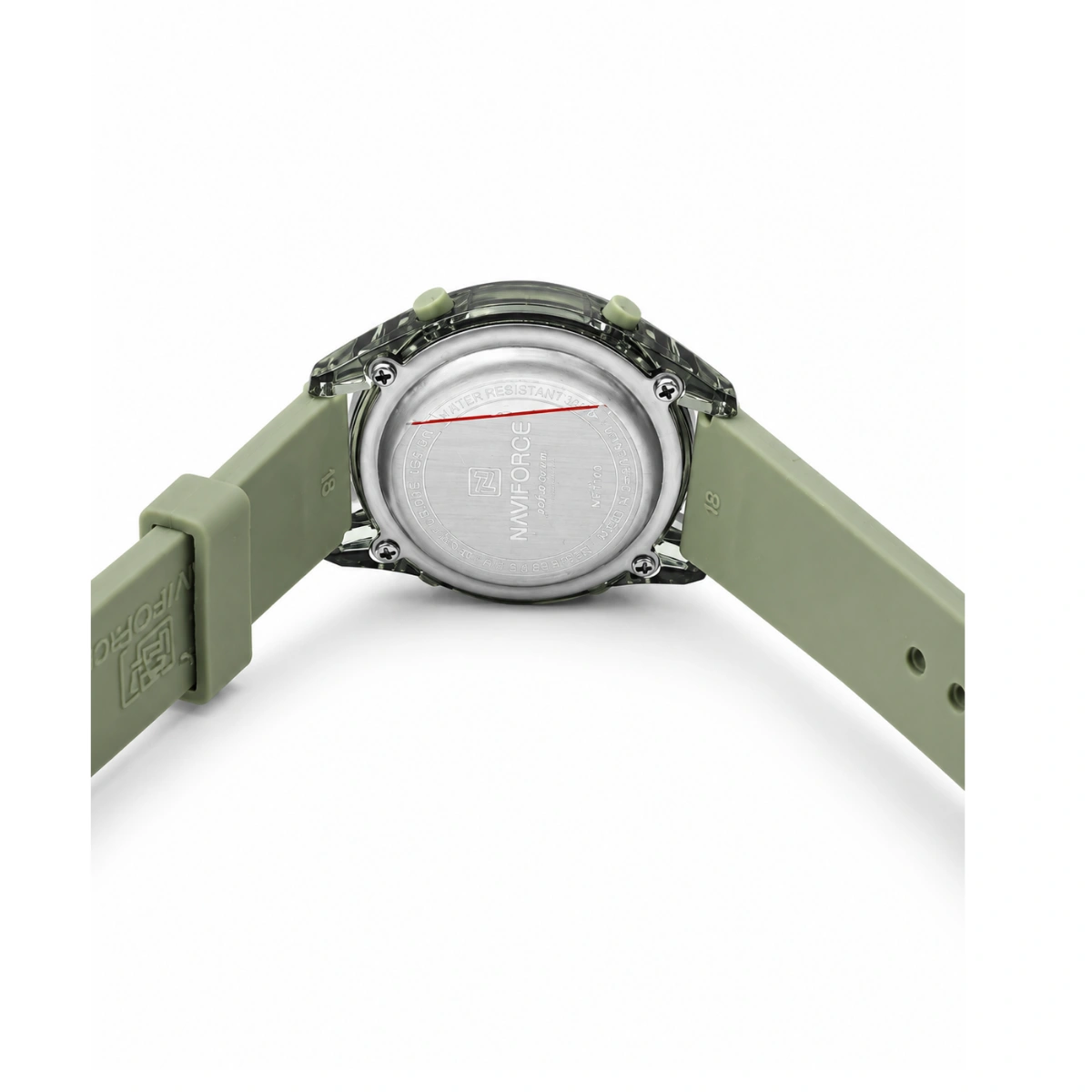 عکس پشت ساعت دخترانه دیجیتال ناوی فورس Naviforce NF7108 رنگ خاص