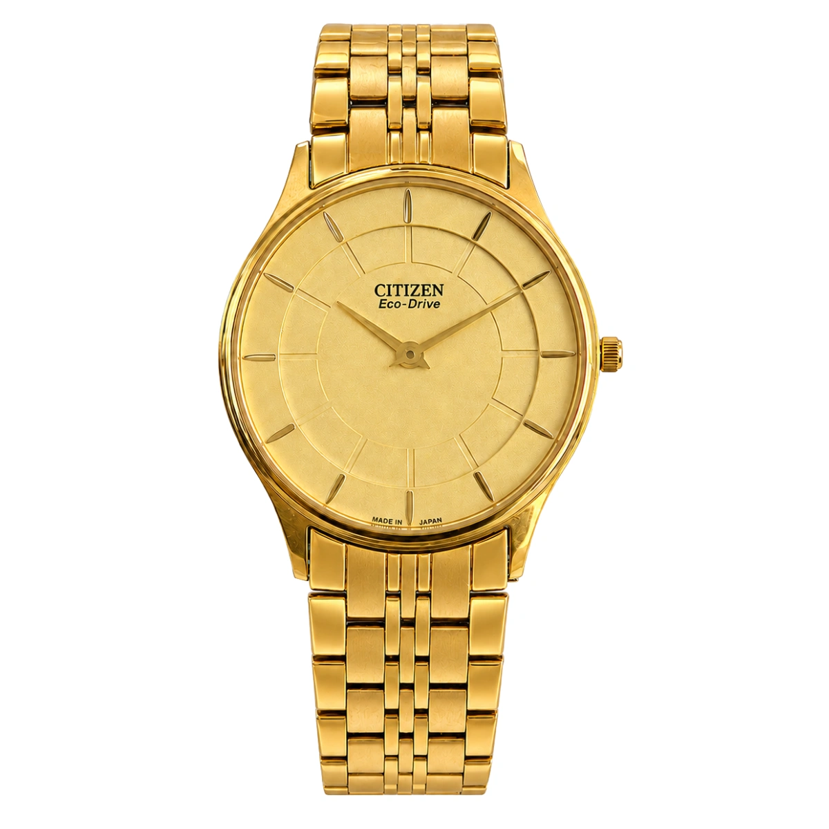 ساعت سیتیزن Citizen F11-S067901 اکودرایور طلایی نمای روبرو